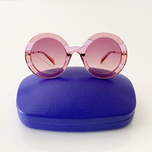 Emilio Pucci Accessories - SOLD E Emilio Pucci Round Pink Sunglasses, New